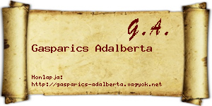 Gasparics Adalberta névjegykártya